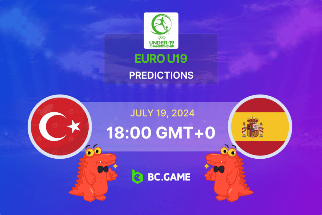 Match prediction for the Turkey U19 vs Spain U19 game at EURO U19 2024.