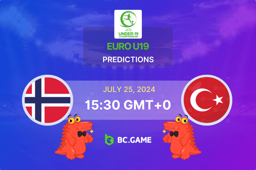 Match prediction for the Norway U19 vs Turkey U19 game at EURO U19 2024.