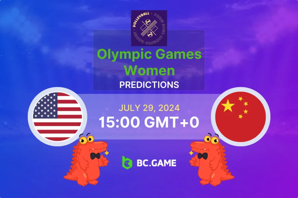 Olympic Volleyball Showdown: USA vs China Betting Tips and Odds.