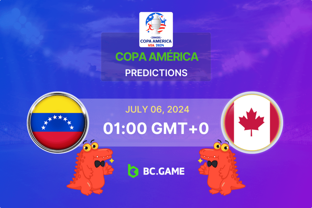 Match prediction for the Venezuela vs Canada game at Copa América 2024.