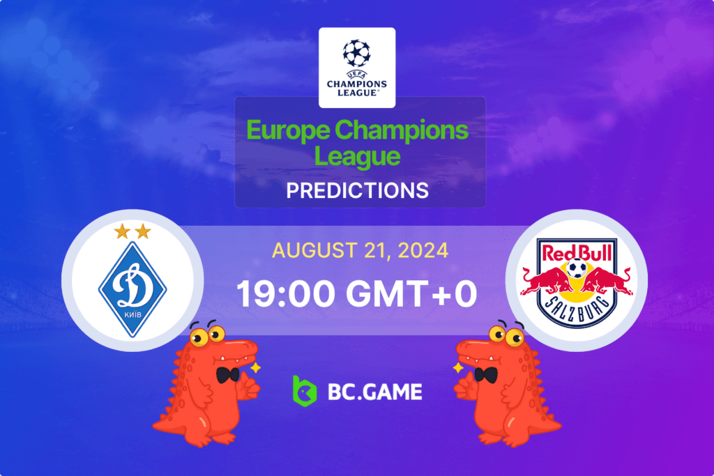 Match prediction for the Dynamo Kyiv vs RB Salzburg game in the Champions League 2024