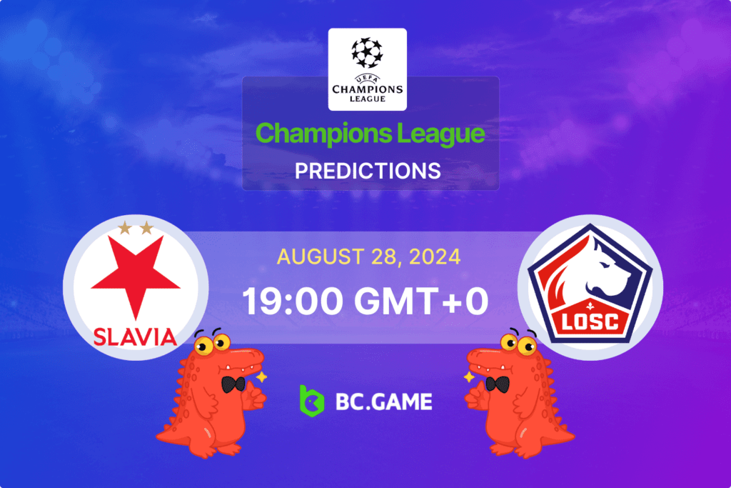 Match prediction for the Slavia Prague vs Lille game at UEFA Champions League Playoff 2024