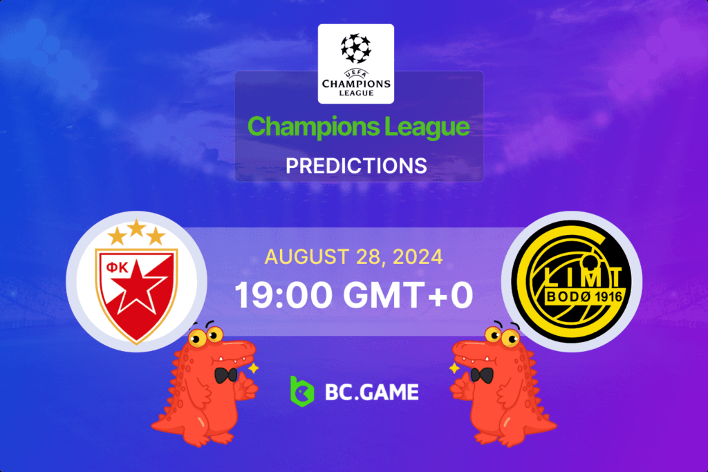 Match prediction for the Crvena Zvezda vs Bodo/Glimt game in UEFA Champions League Qualifiers 2024.
