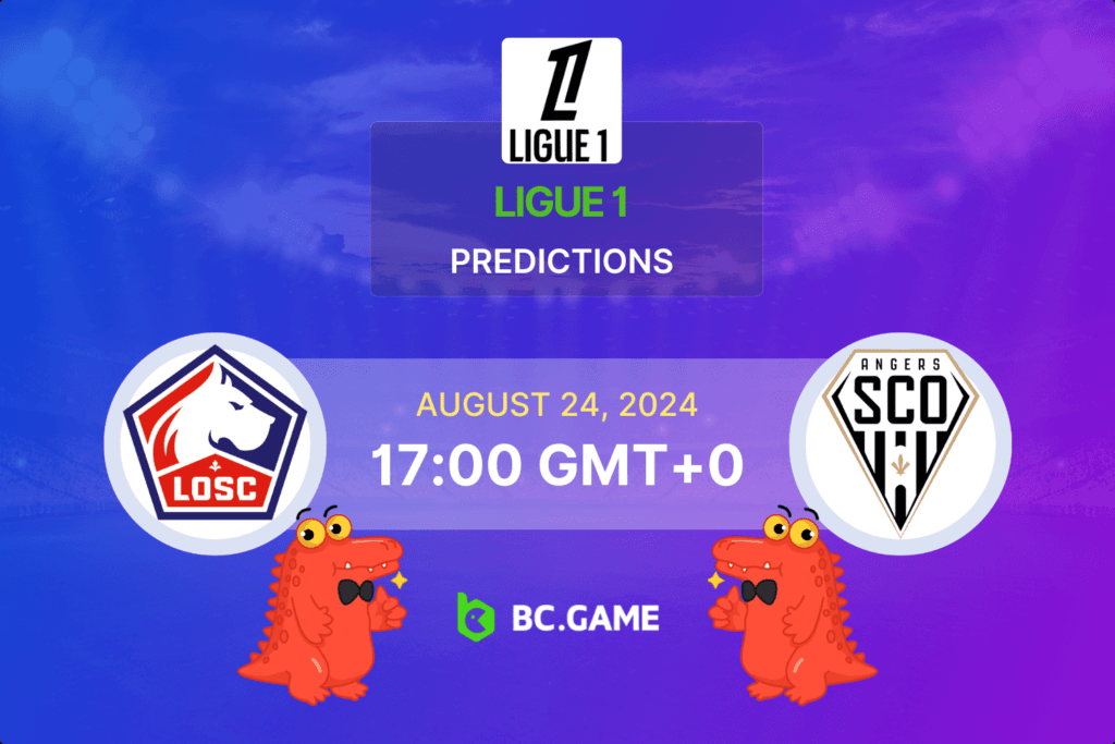 Match prediction for the Lille vs Angers game at Ligue 1, August 24, 2024