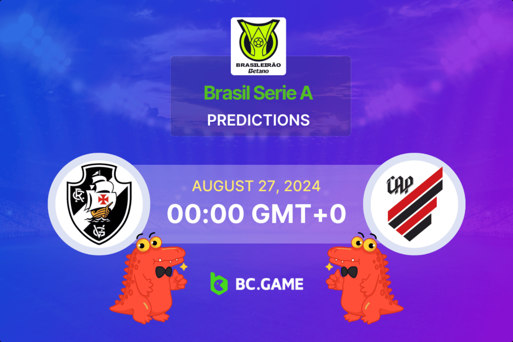 Match prediction for the Vasco da Gama vs Atletico PR game in Brazil Serie A 2024