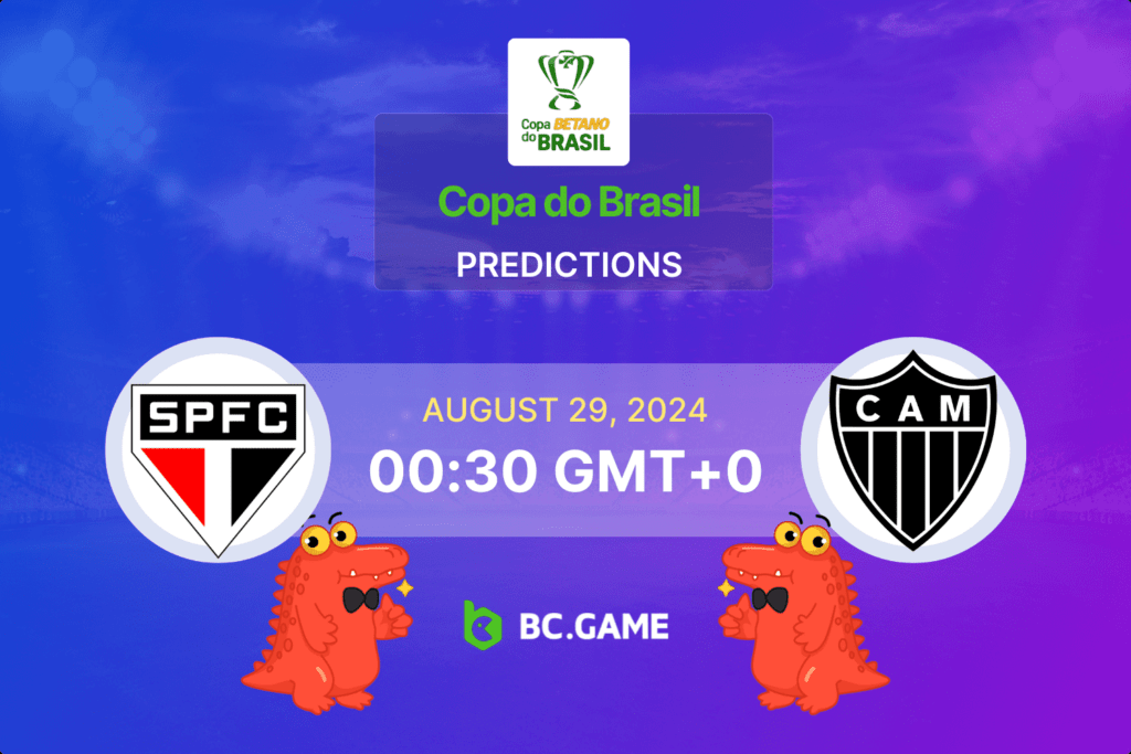 Match prediction for the São Paulo vs Atlético Mineiro game at Copa do Brasil 2024