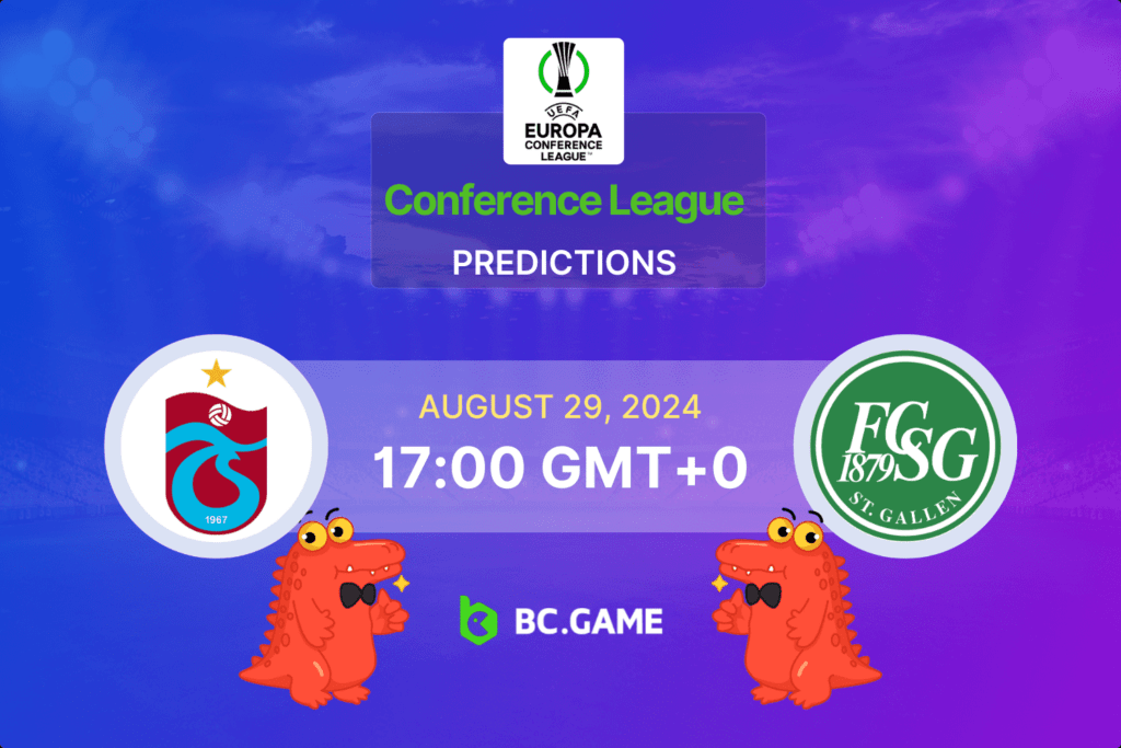 Match prediction for the Trabzonspor vs St. Gallen game at UEFA Conference League Qualification 2024