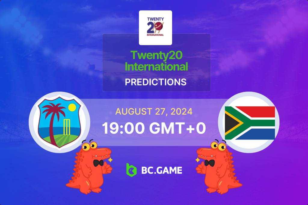 Match prediction for the West Indies vs South Africa game at South Africa Tour of West Indies 2024