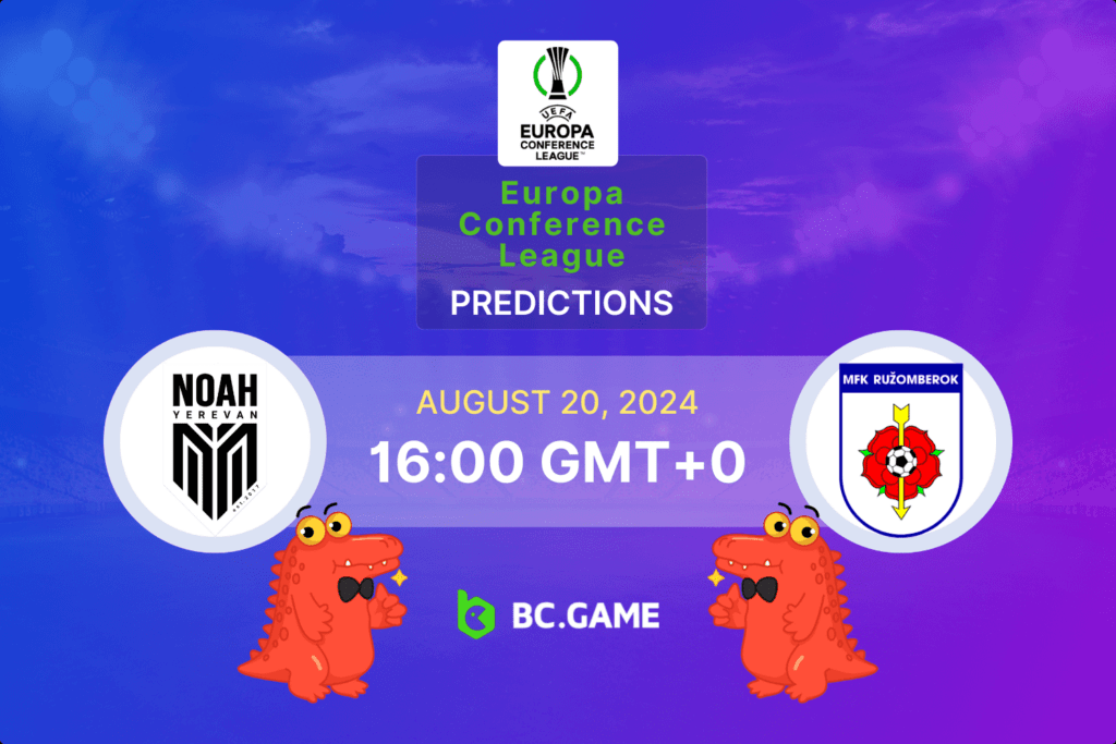 Match prediction for the Noah vs MFK Ružomberok game at Conference League Qualification 2024