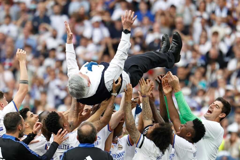 Emirates Adidas Ancelotti catches up to Miguel Muñoz as Real Madrid coach with most titles-3