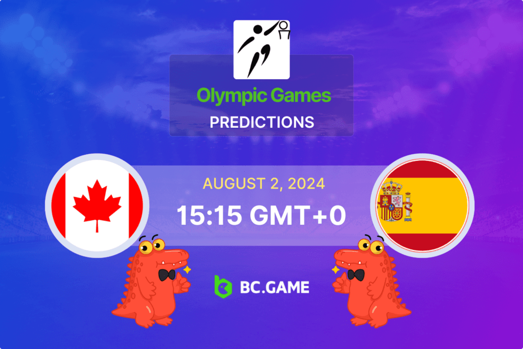 Match prediction for the Canada vs Spain game at the Olympic Games 2024.