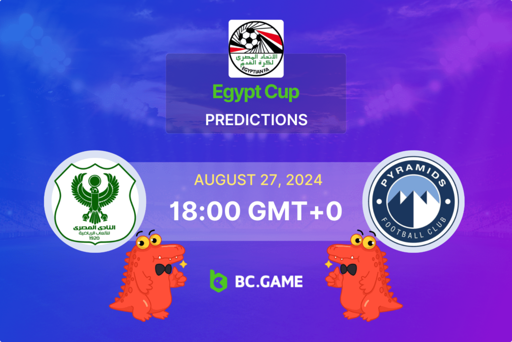 Match prediction for the Al Masry vs Pyramids FC game at Egypt Cup 2024.