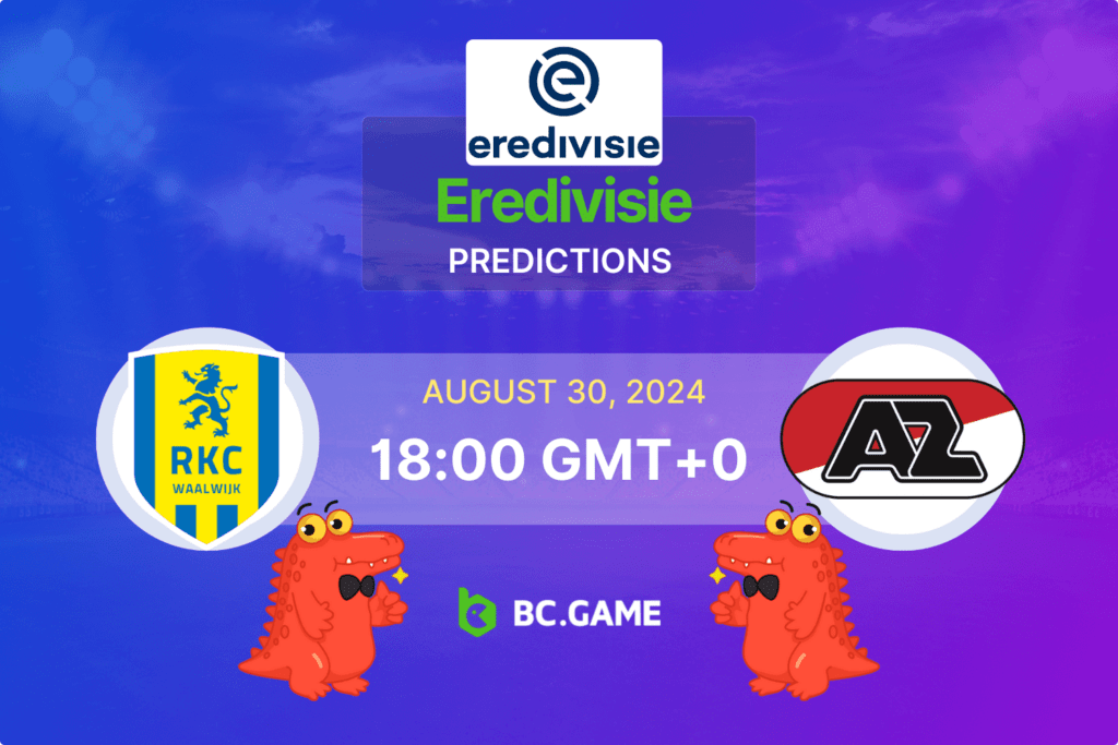 Match prediction for the Waalwijk vs AZ Alkmaar game at Eredivisie 2024.