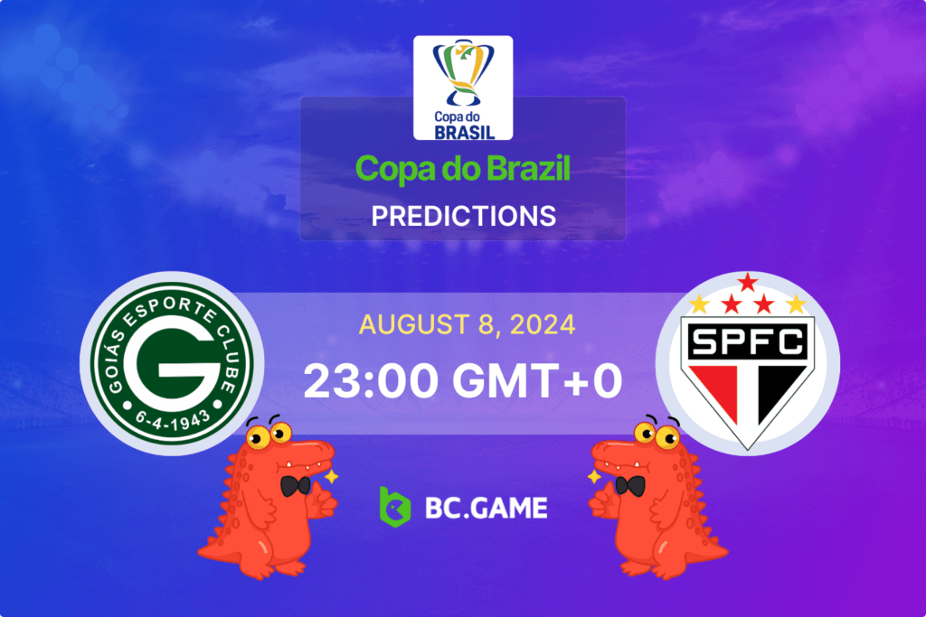 Match prediction for the Goias vs Sao Paulo game at Copa do Brasil 2024.