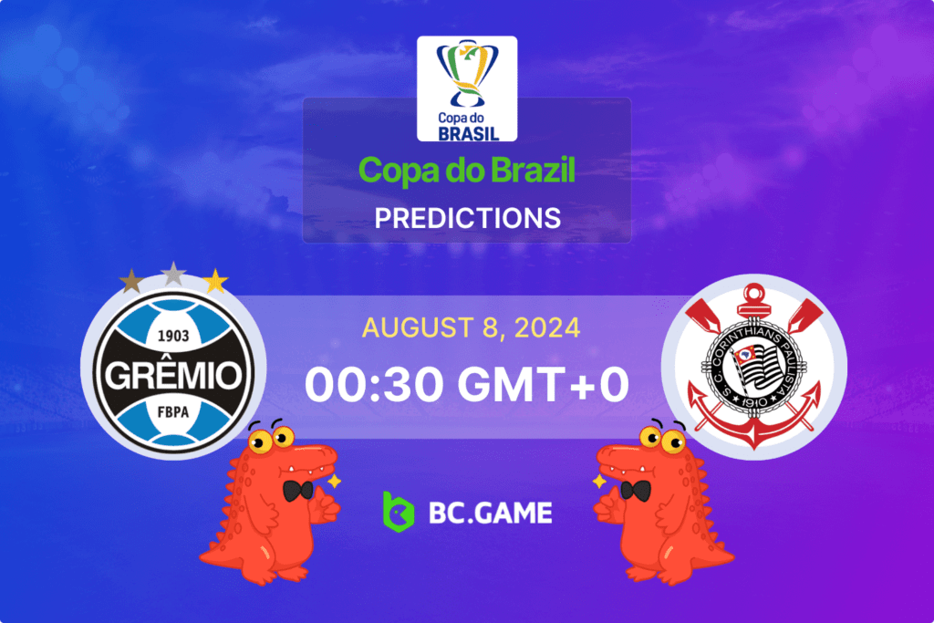 Match prediction for the Gremio vs Corinthians game at Copa do Brasil 2024.