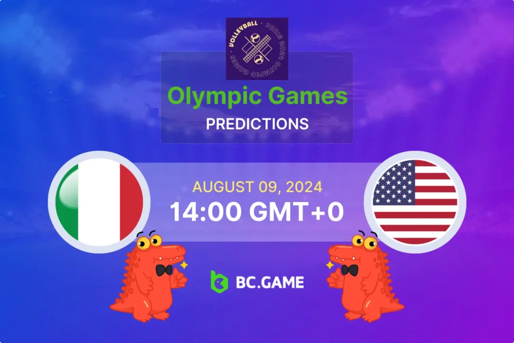 Italy vs USA Volleyball Prediction, Odds, and Betting Tips for the 2024 Olympic Bronze Medal Match.