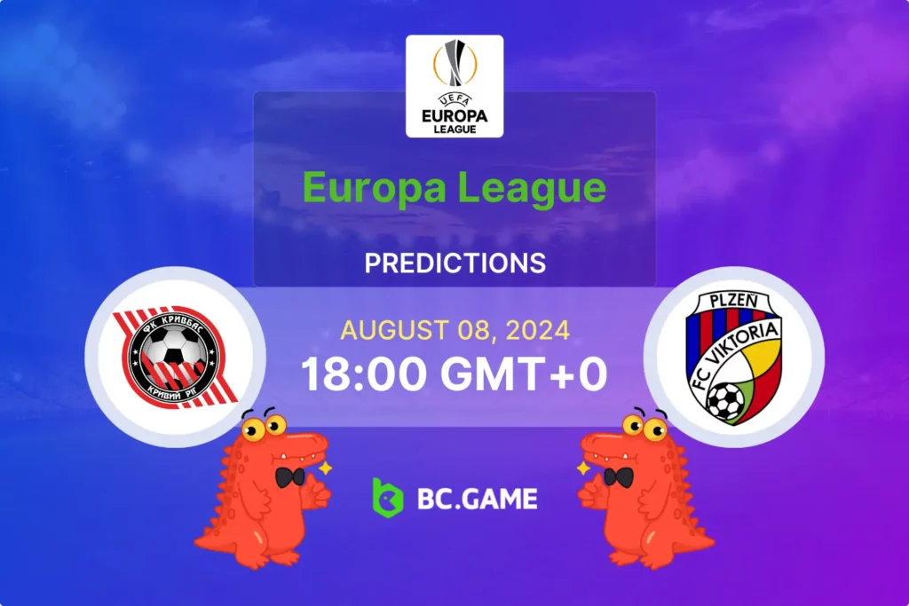 Kryvbas Kryvyi Rih vs Viktoria Plzen Prediction, Betting Tips, and Odds for Europa League Qualifier.