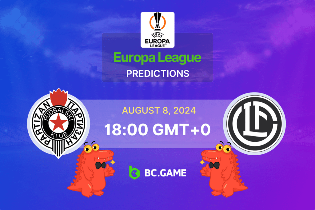 Match prediction for the Partizan vs Lugano game at Europa League Qualification 2024.