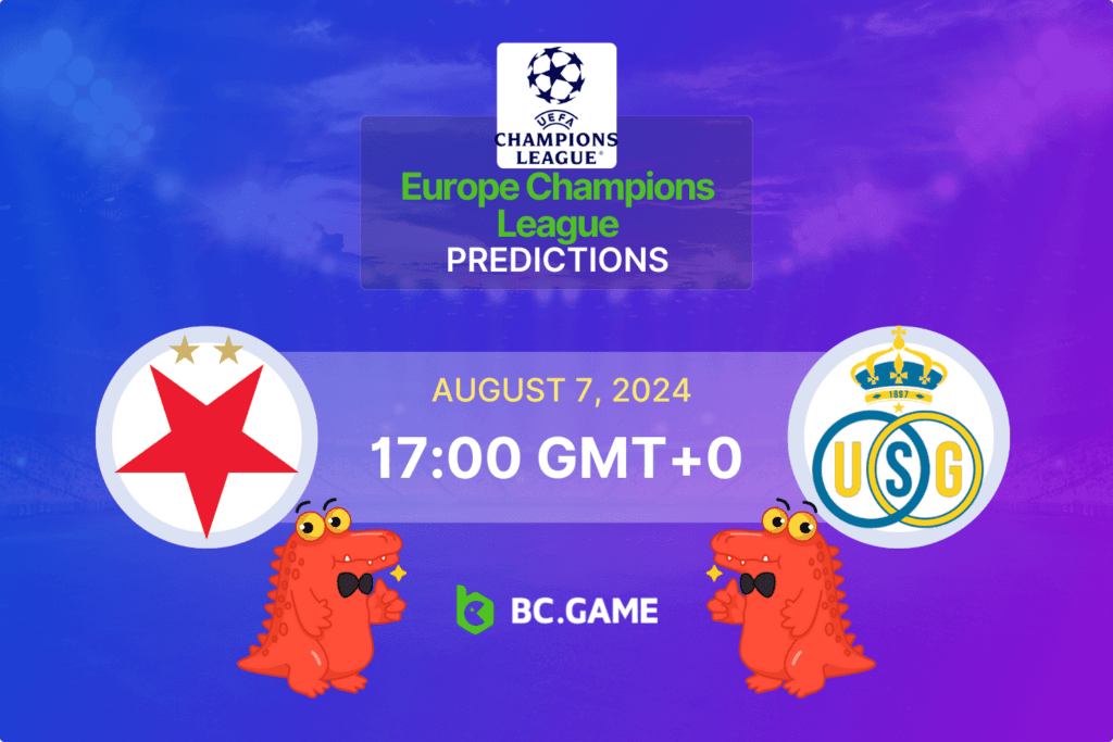 Match prediction for the Slavia Prague vs Royale Union SG game in the Champions League Qualification 2024.