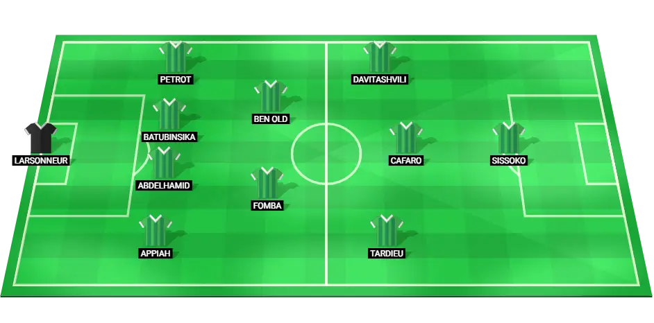 St Etienne predicted lineup for the upcoming match against Monaco in Ligue 1.