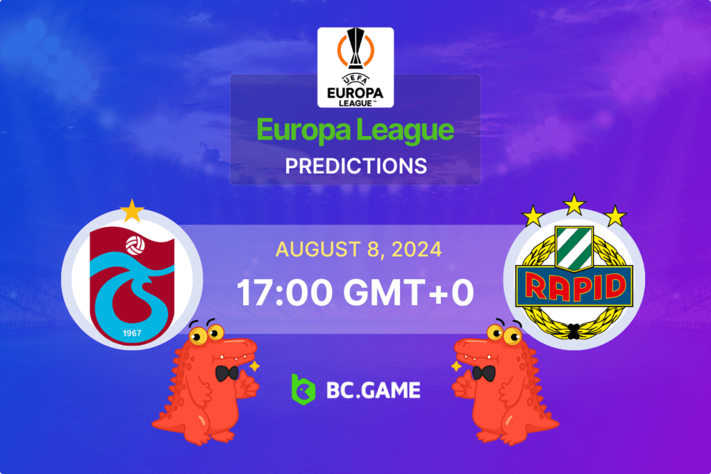 Match prediction for the Trabzonspor vs Rapid Wien game at Europa League 2024.