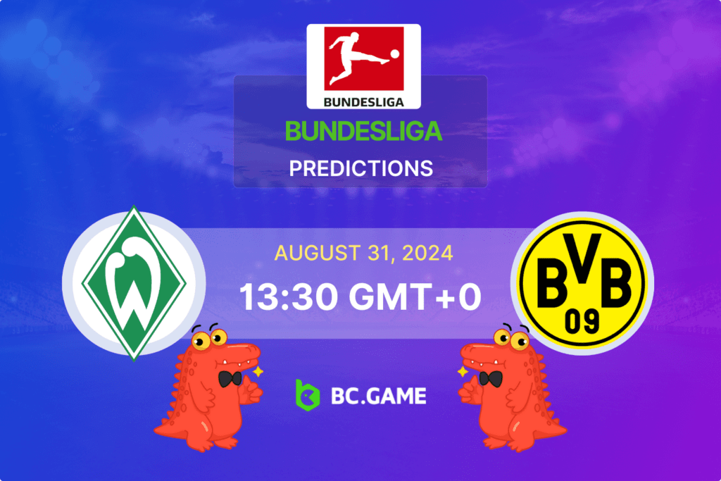 Match prediction for the Werder Bremen vs Borussia Dortmund game in Bundesliga 2024.