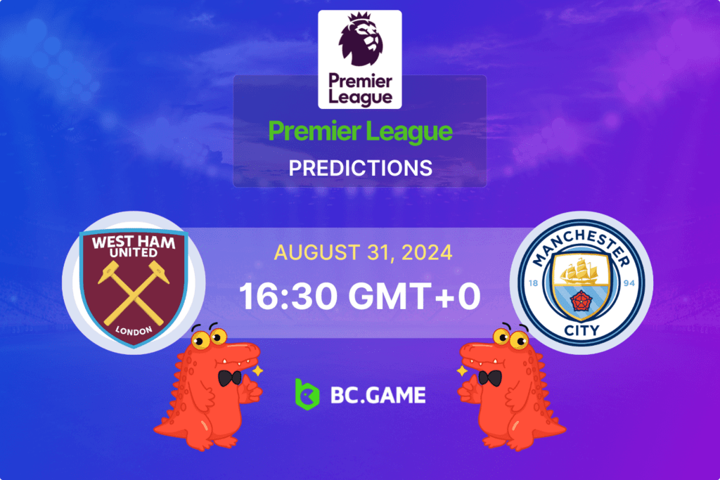 Match prediction for the West Ham United vs Manchester City game in the Premier League 2024.