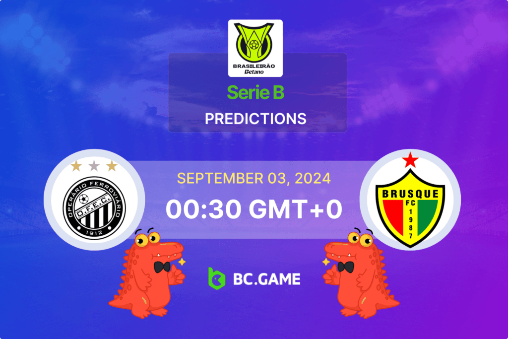 Match prediction for the Operário-PR vs Brusque game at Brasileirão Série B 2024