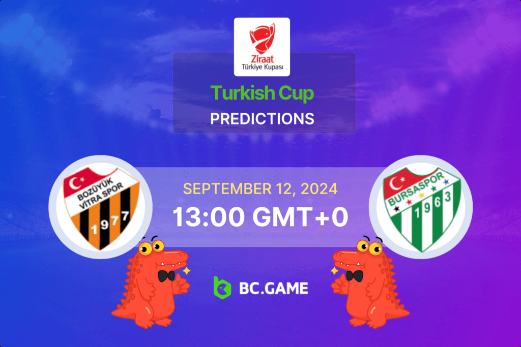 Match prediction for the Bozuyuk Vitraspor vs Bursaspor game at the Turkish Cup 2024