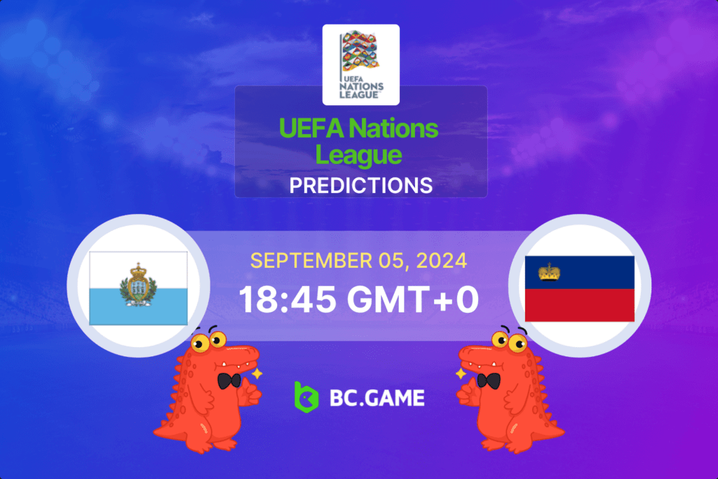 Match prediction for the San Marino vs Liechtenstein game at UEFA Nations League 2024