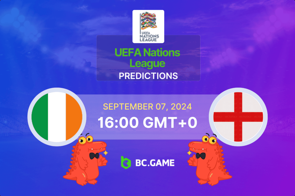 Match prediction for the Ireland vs England game at UEFA Nations League 2024