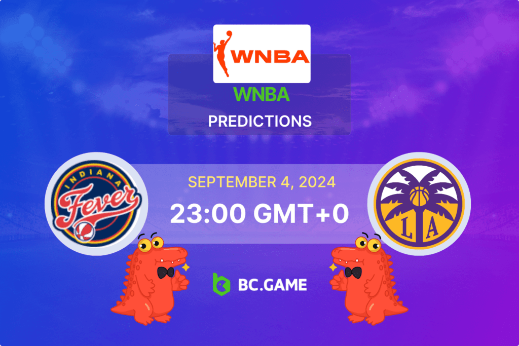 
Match prediction for the Indiana Fever vs Los Angeles Sparks game at WNBA 2024.