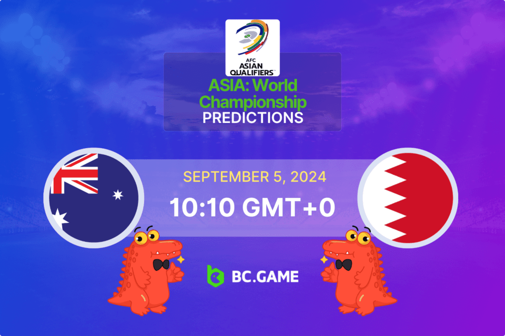 Match prediction for the Australia vs Bahrain game at Asia World Championship Qualification 2024.