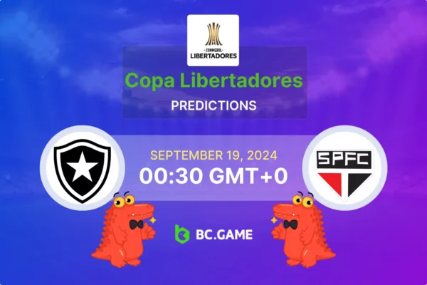 Botafogo – São Paulo: Palpite, probabilidades e dicas de apostas  – Copa Libertadores 19/09/2024