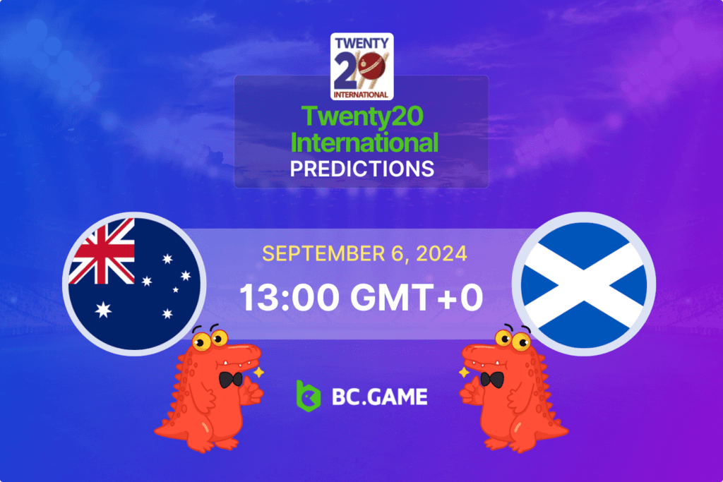 Match prediction for the Australia vs Scotland game at Twenty20 International (T20I) 2024.