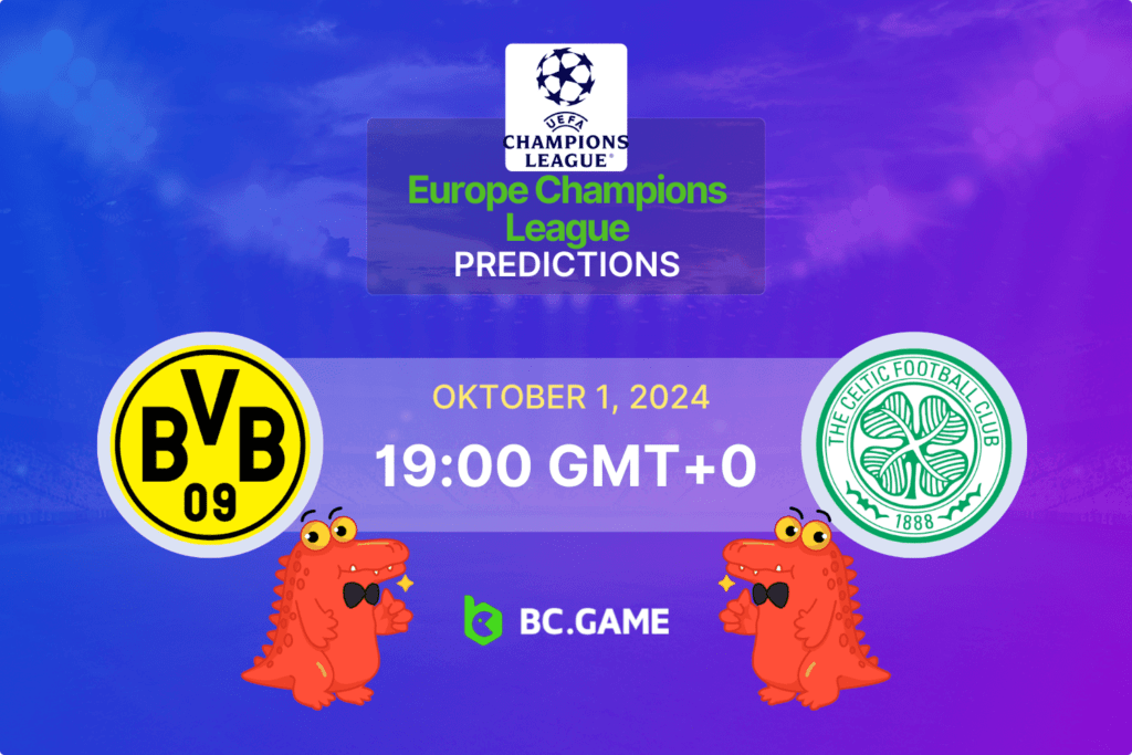 Match prediction for the Borussia Dortmund vs Celtic game at Champions League 2024.