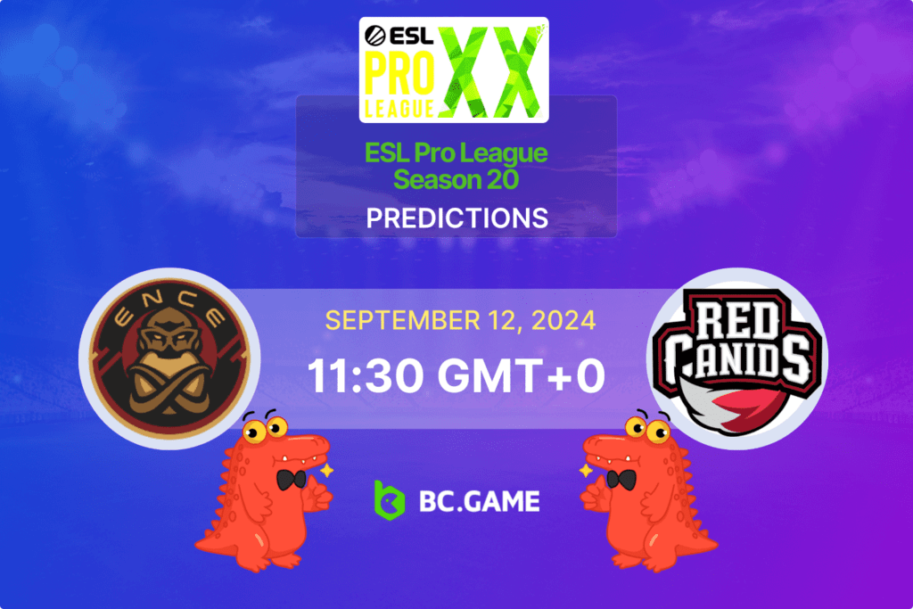 Match prediction for the ENCE vs RED Canids game at ESL Pro League 2024