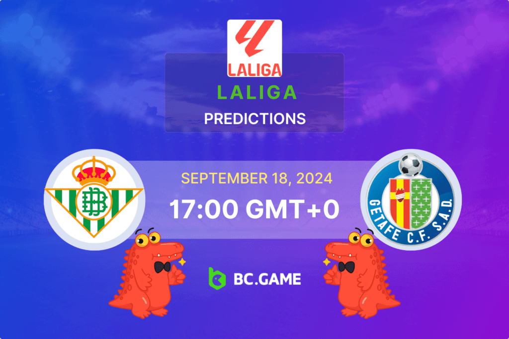 Match prediction for the Real Betis vs Getafe game at La Liga 2024.