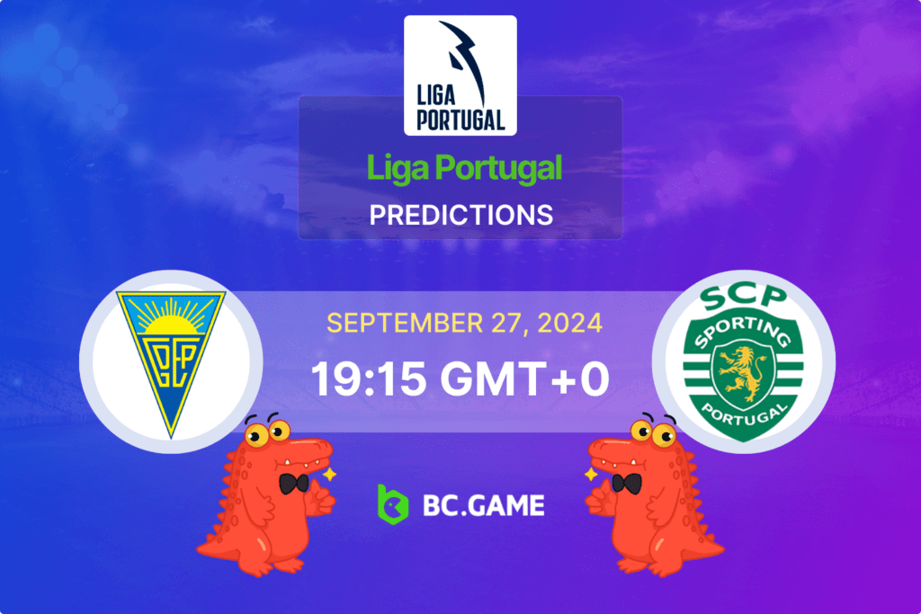 Match prediction for the Estoril Praia vs Sporting CP game at Liga Portugal 2024.