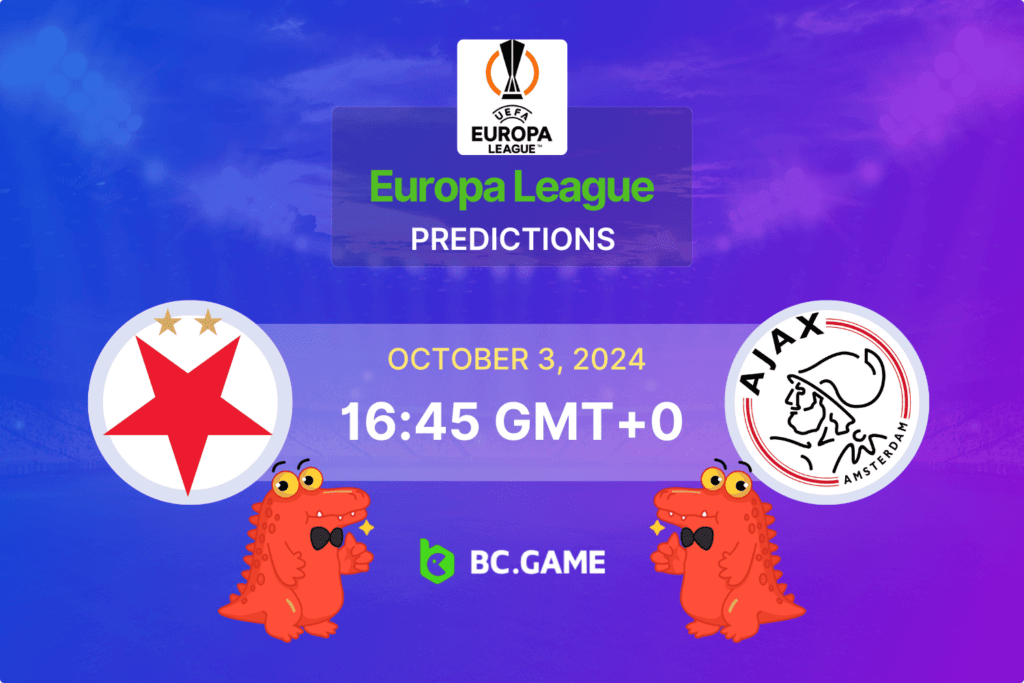 Match prediction for the Slavia Prague vs Ajax game at Europa League 2024.