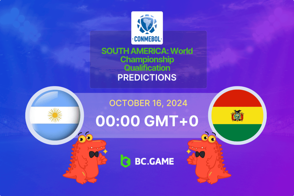 Match prediction for the Argentina vs Bolivia game at World Cup Qualifiers 2024.