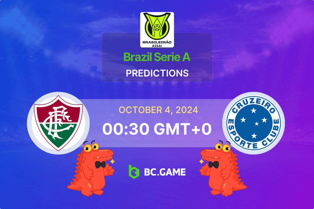 Match prediction for the Fluminense vs Cruzeiro game at Brazil Serie A 2024.