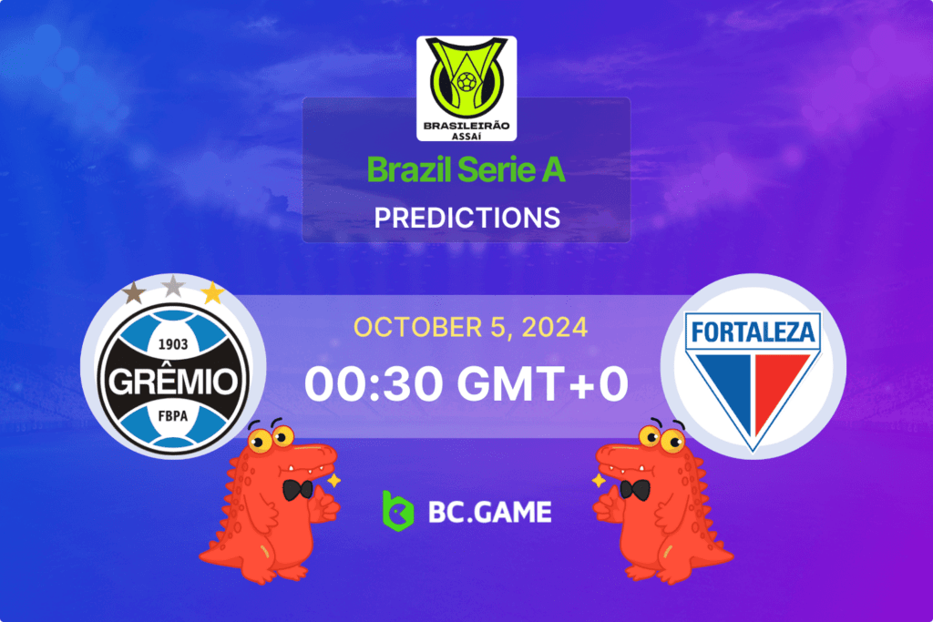 Match prediction for the Gremio vs Fortaleza game at Brazil Serie A 2024