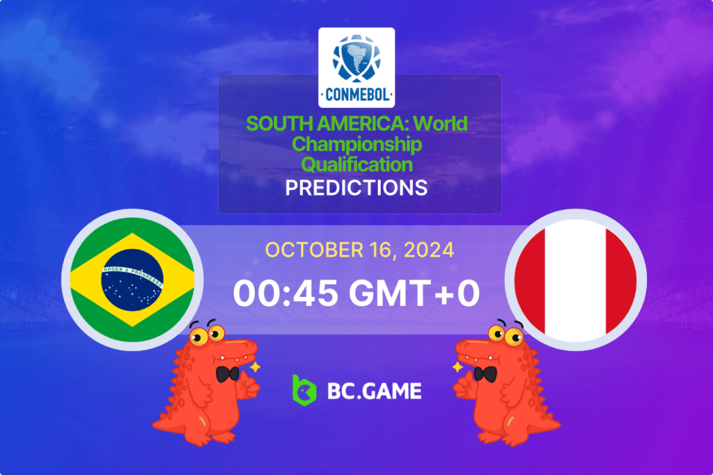 Match prediction for the Brazil vs Peru game at World Cup Qualifiers 2024.