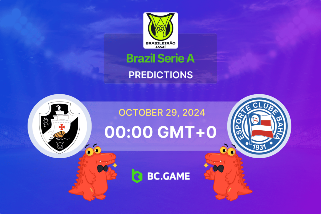 Match Prediction for the Vasco da Gama vs Bahia game at Brazil Serie A 2024