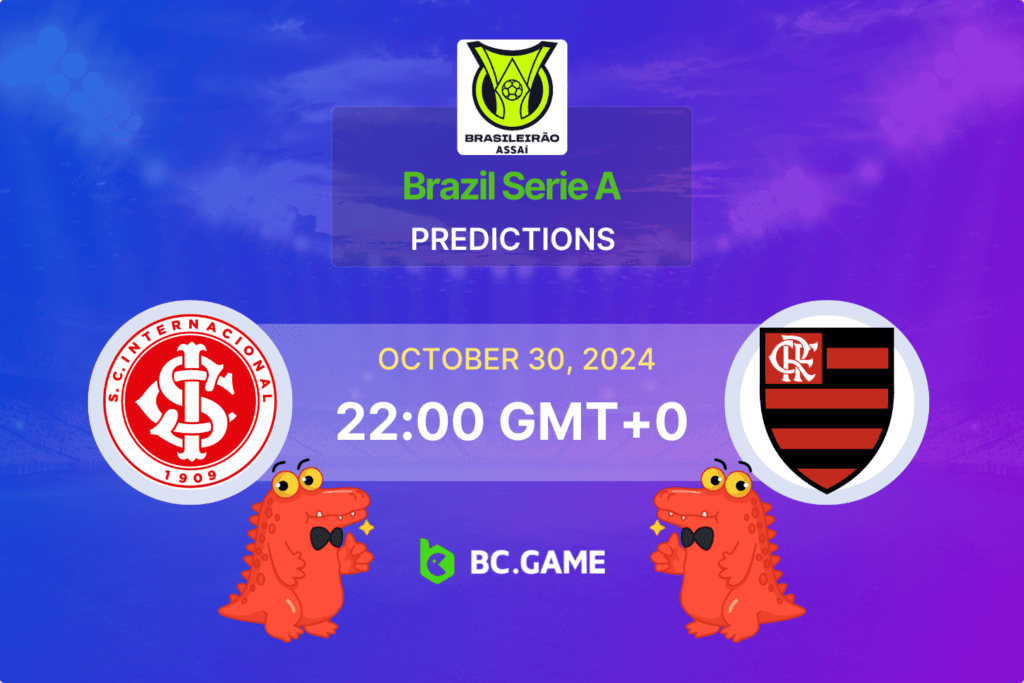 Match prediction for the Internacional vs Flamengo RJ game at Serie A 2024.