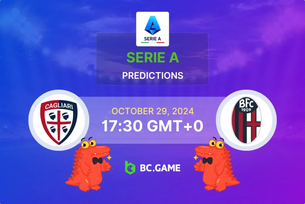 Cagliari vs Bologna Prediction, Odds, and Expert Betting Tips for October 29, 2024.