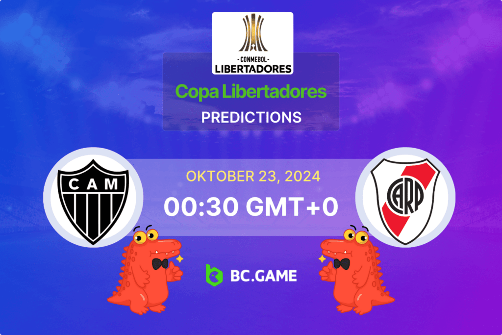 Match prediction for the Atletico Mineiro vs River Plate game at Copa Libertadores 2024.