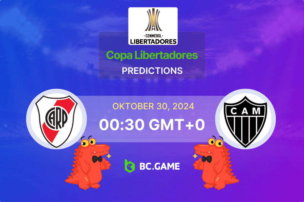 Match prediction for the River Plate vs Atletico Mineiro game at Copa Libertadores 2024.