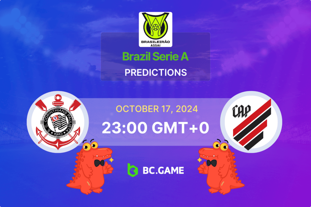 Match prediction for the Corinthians vs Athletico Paranaense game at Serie A 2024.